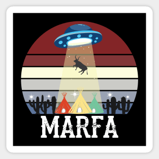 Marfa Texas Ghost Lights Festival UFO Cow Abduction Sticker